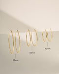 Diamond Cut Hoop Earrings by Sami Jewels, Available in 32mm, 40mm and 53mm Diameter Hoops, Lightweight Hoop Earrings made of Sterling Silver