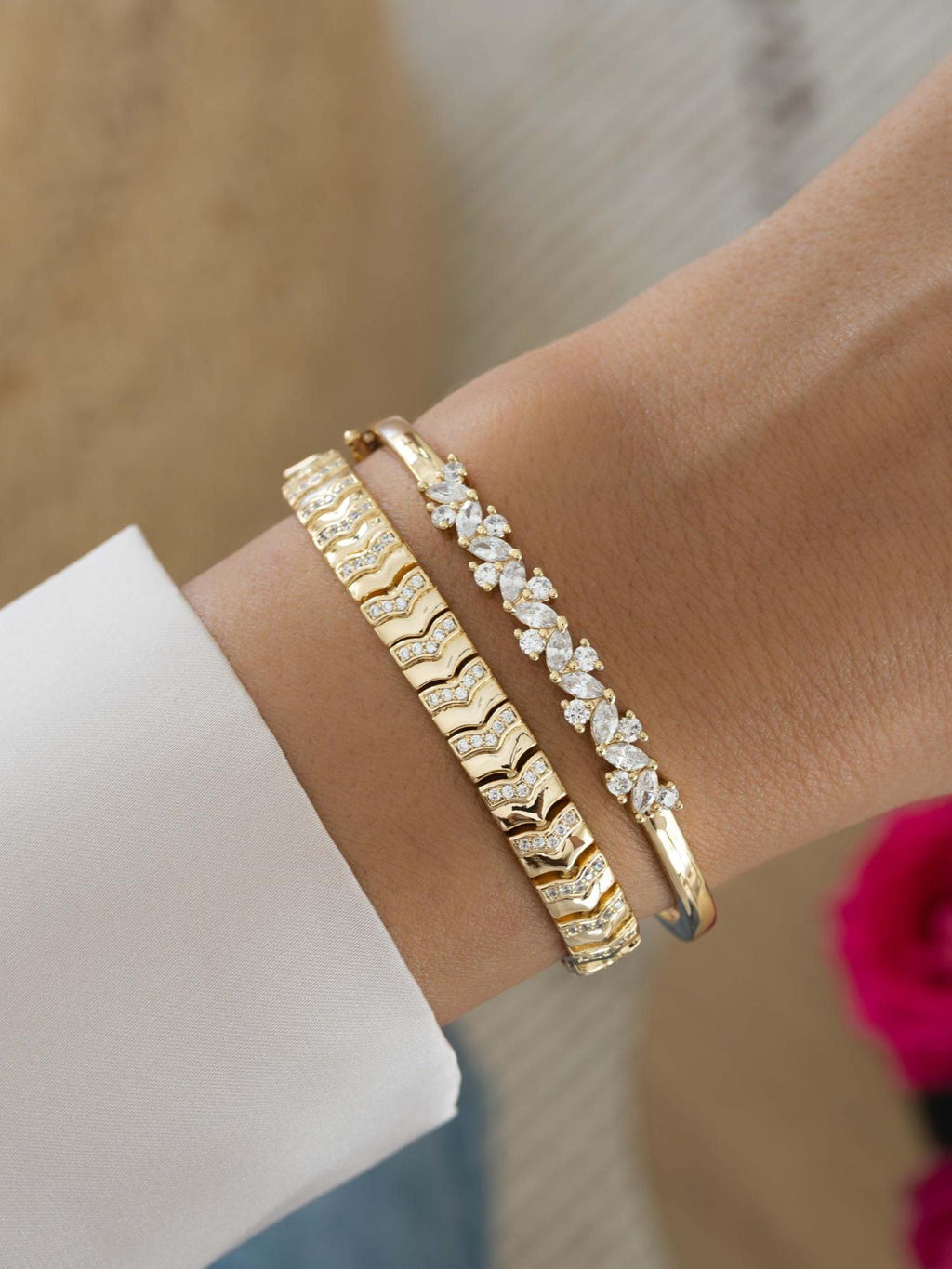 Chevron Chain Bracelet by Sami Jewels, Diamond Bracelet, Statement Bracelet, Minimalist Bracelet, Stacking Bracelet