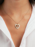Heart Pendant Necklace by Sami Jewels, Rose Necklace, Heart Necklace, Statement Necklace, Charm Necklace, Vintage Necklace, Heart Medallion