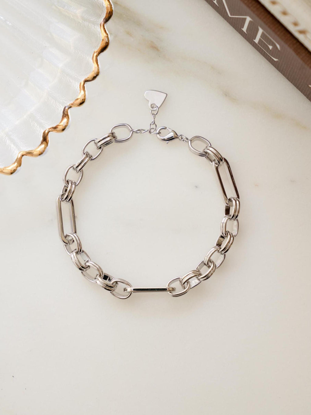 Vintage Chunky Gold Link Bracelet, Chain Bracelet, Adjustable Bracelet, Vintage Bracelet, Link Bracelet, Gold Bracelet