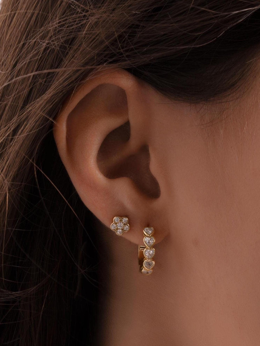 Floral Earrings by Sami Jewels, Stud Earrings, Diamond Earrings, Cartilage Earring, Dainty Earrings, Tiny Earrings, Minimalist Earrings,