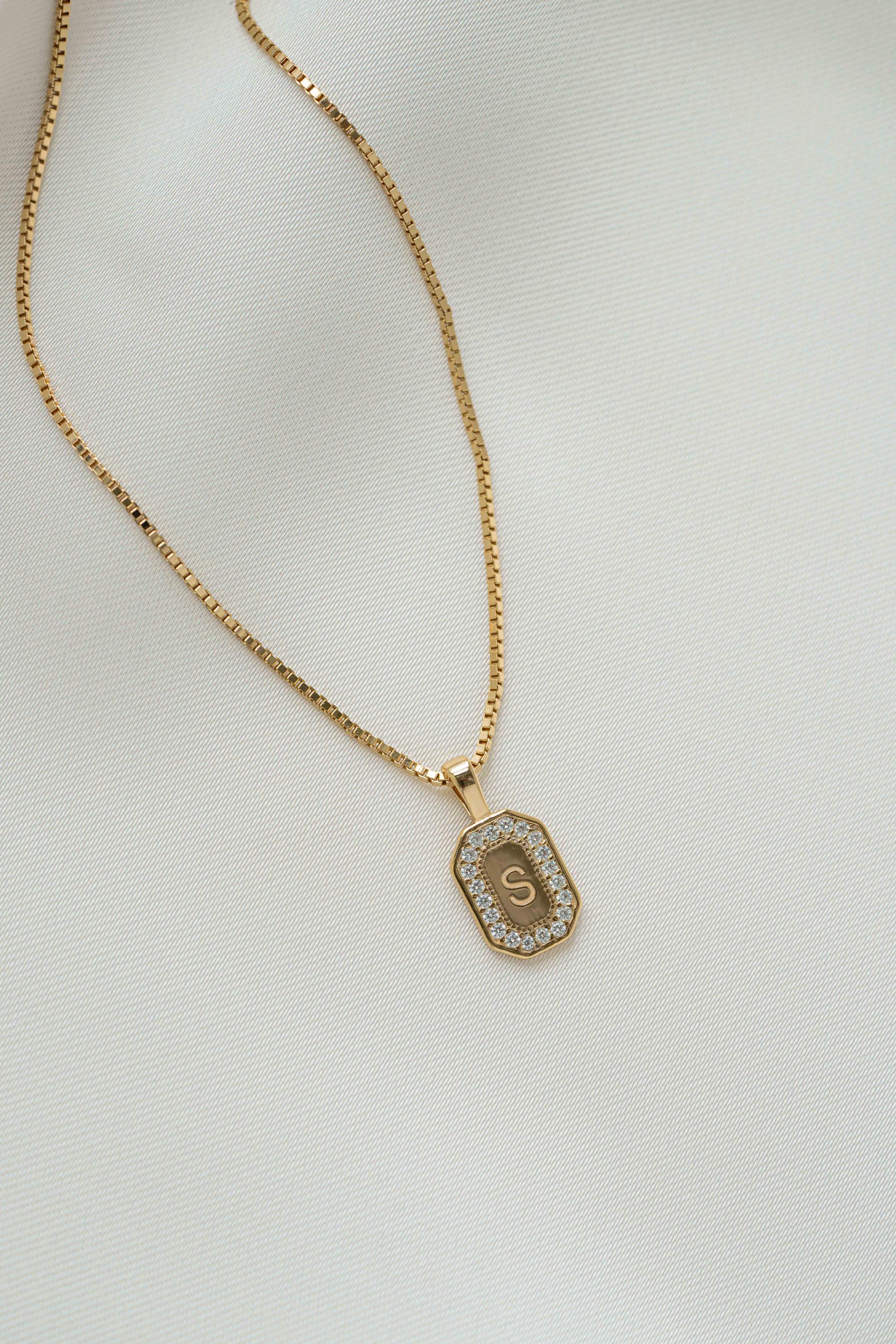 Custom Initial Necklace by Sami Jewels, Diamond Necklace, Pendant Necklace, Letter Necklace, Engraved Necklace, Personalized Jewelry