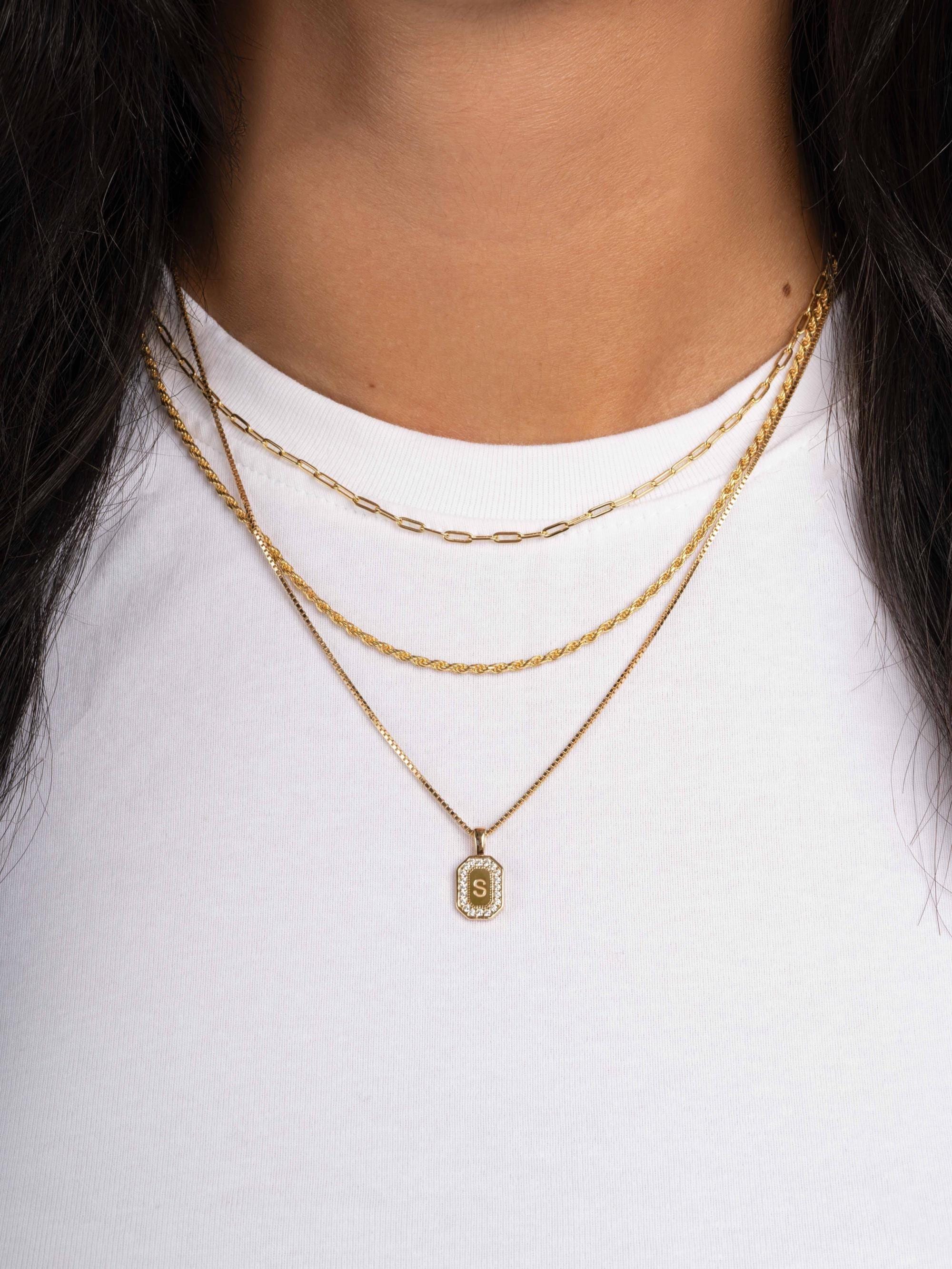 Custom Initial Necklace by Sami Jewels, Diamond Necklace, Pendant Necklace, Letter Necklace, Engraved Necklace, Personalized Jewelry