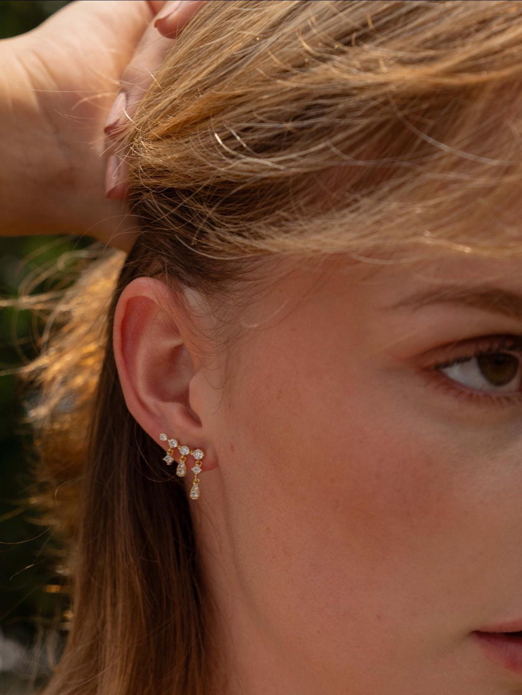 Ear Climber Earrings by Sami Jewels, Dangle Earrings, Dainty Earrings, Ear Crawler, Diamond Earrings, Bridal Jewelry, Trendy Earrings