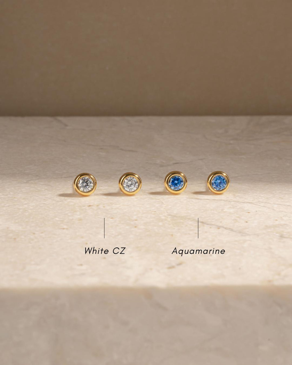 Bezel Studs by Sami Jewels, Diamond Earrings, Stud Earrings, Small Earrings, Dainty Earrings, Tiny Earrings, Bridal Jewelry, Gift for Her