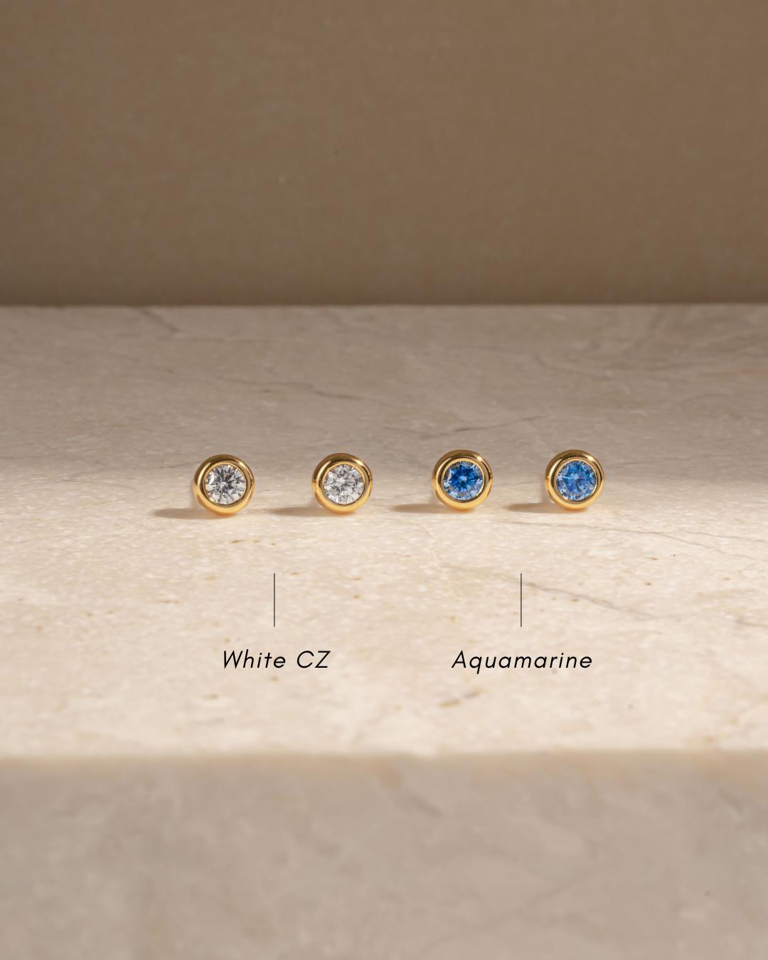 Bezel Studs by Sami Jewels, Diamond Earrings, Stud Earrings, Small Earrings, Dainty Earrings, Tiny Earrings, Bridal Jewelry, Gift for Her