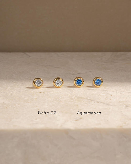 Bezel Studs by Sami Jewels, Diamond Earrings, Stud Earrings, Small Earrings, Dainty Earrings, Tiny Earrings, Bridal Jewelry, Gift for Her
