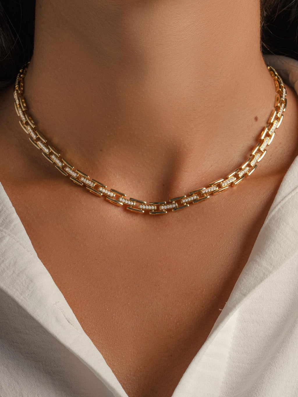 Collar Necklace by Sami Jewels, Choker Necklace, Statement Necklace, Chunky Necklace, Chain Necklace, Vintage Necklace, Statement Jewelry