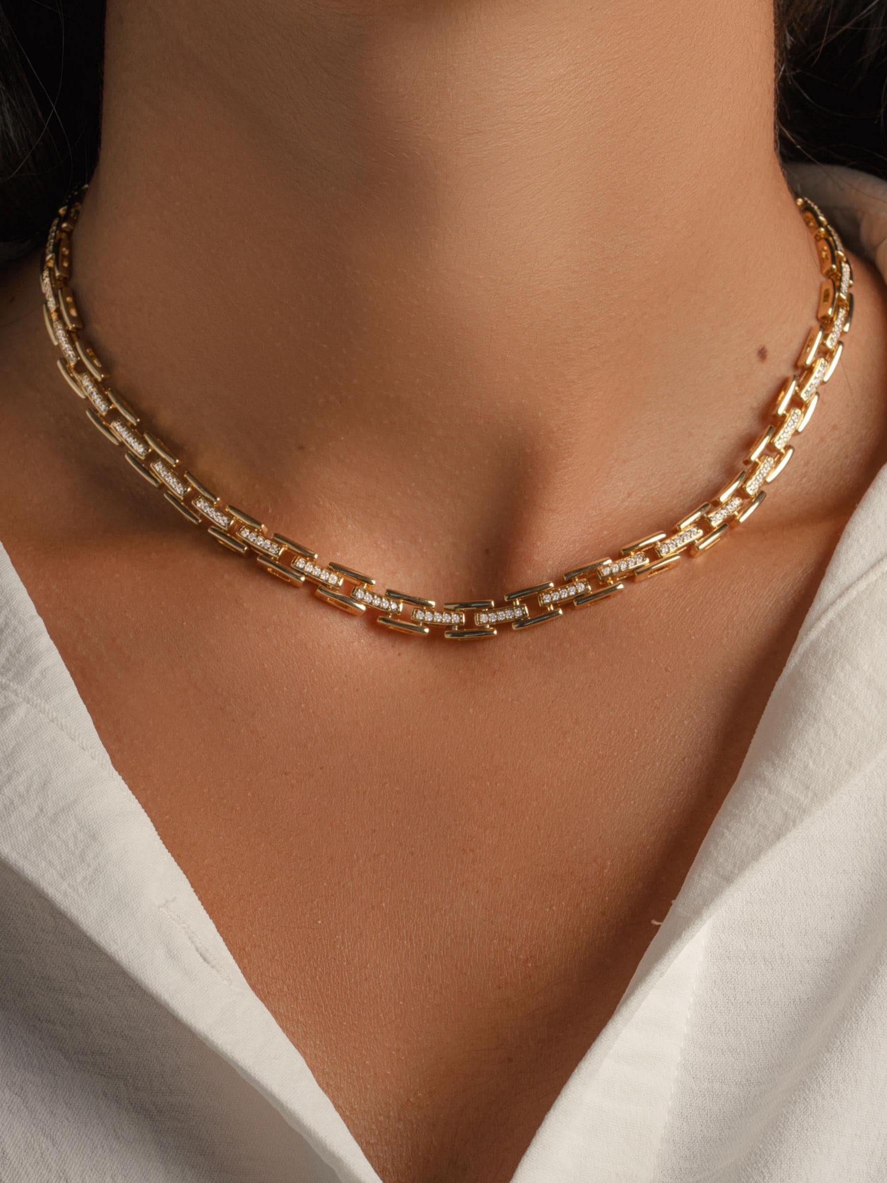 Collar Necklace by Sami Jewels, Choker Necklace, Statement Necklace, Chunky Necklace, Chain Necklace, Vintage Necklace, Statement Jewelry