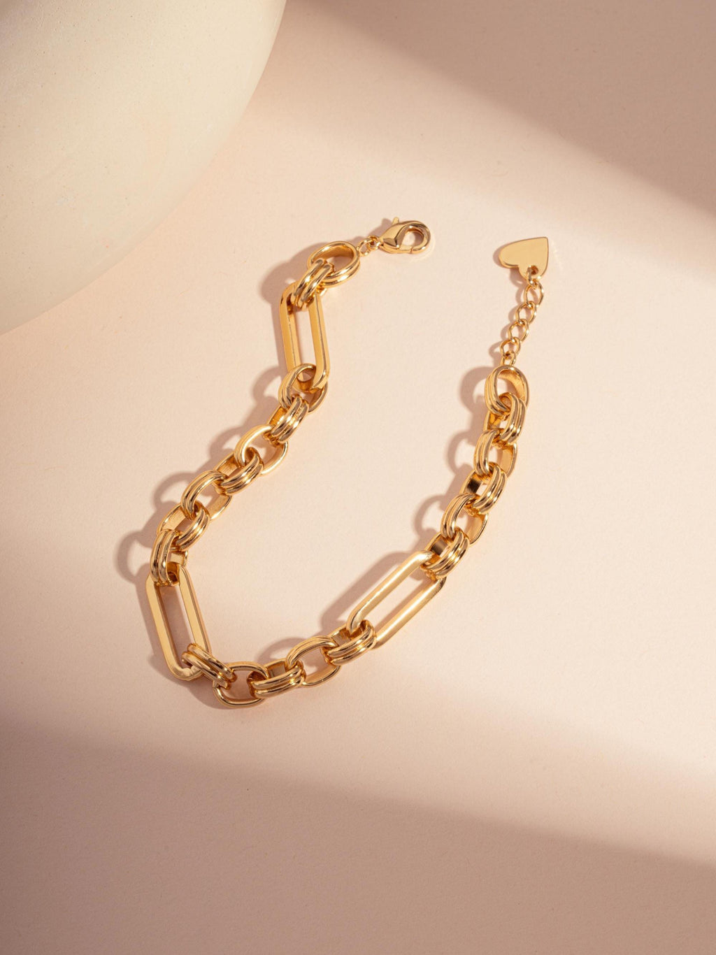 Vintage Chunky Gold Link Bracelet, Chain Bracelet, Adjustable Bracelet, Vintage Bracelet, Link Bracelet, Gold Bracelet