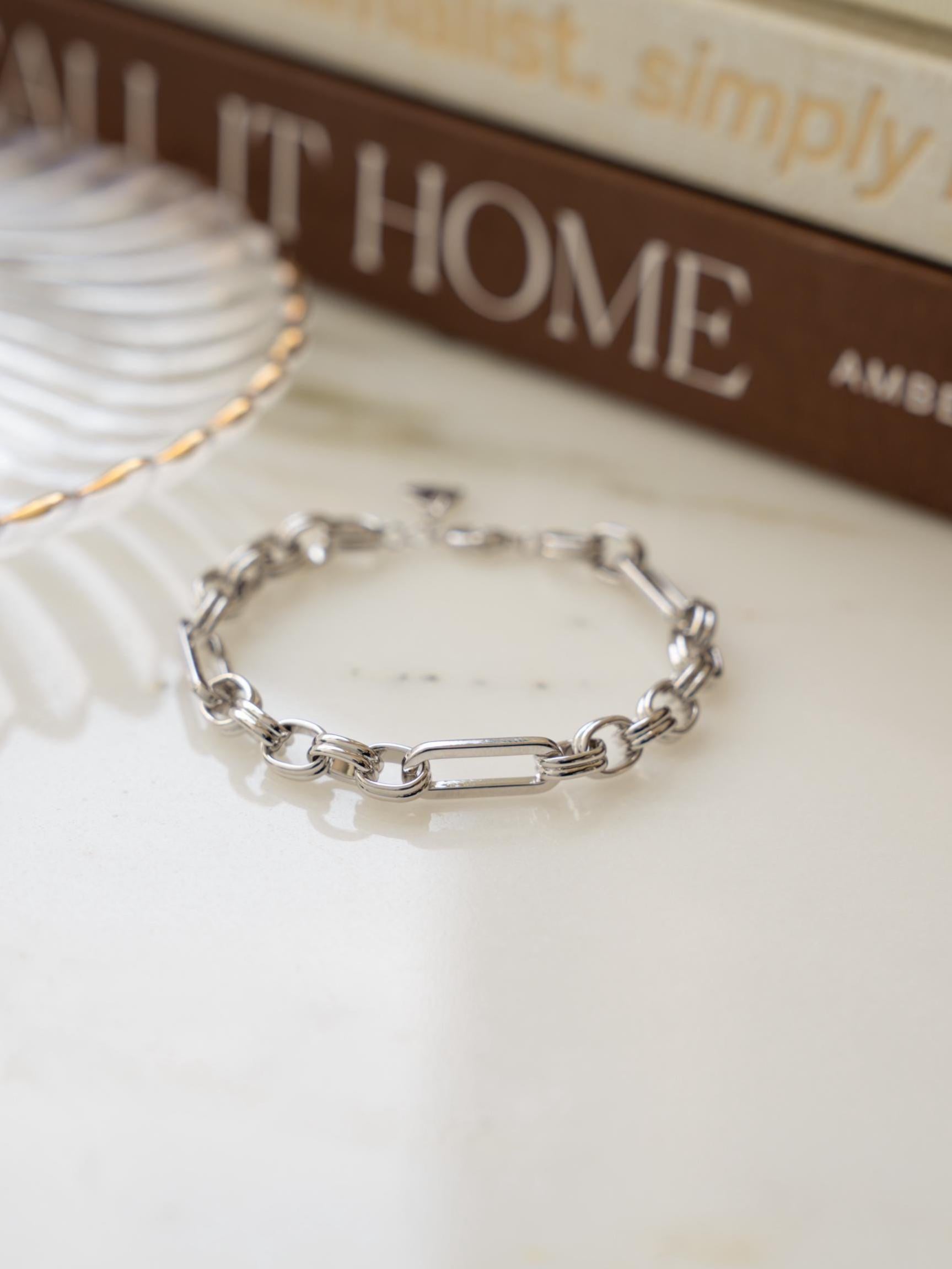 Vintage Chunky Gold Link Bracelet, Chain Bracelet, Adjustable Bracelet, Vintage Bracelet, Link Bracelet, Gold Bracelet