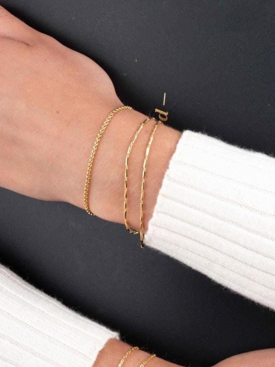 Dainty Bracelet, Thin Chain Bracelet, Adjustable Bracelet, Minimalist Jewelry, Gold Chain Bracelet, Friendship Bracelet, Stacking Bracelet