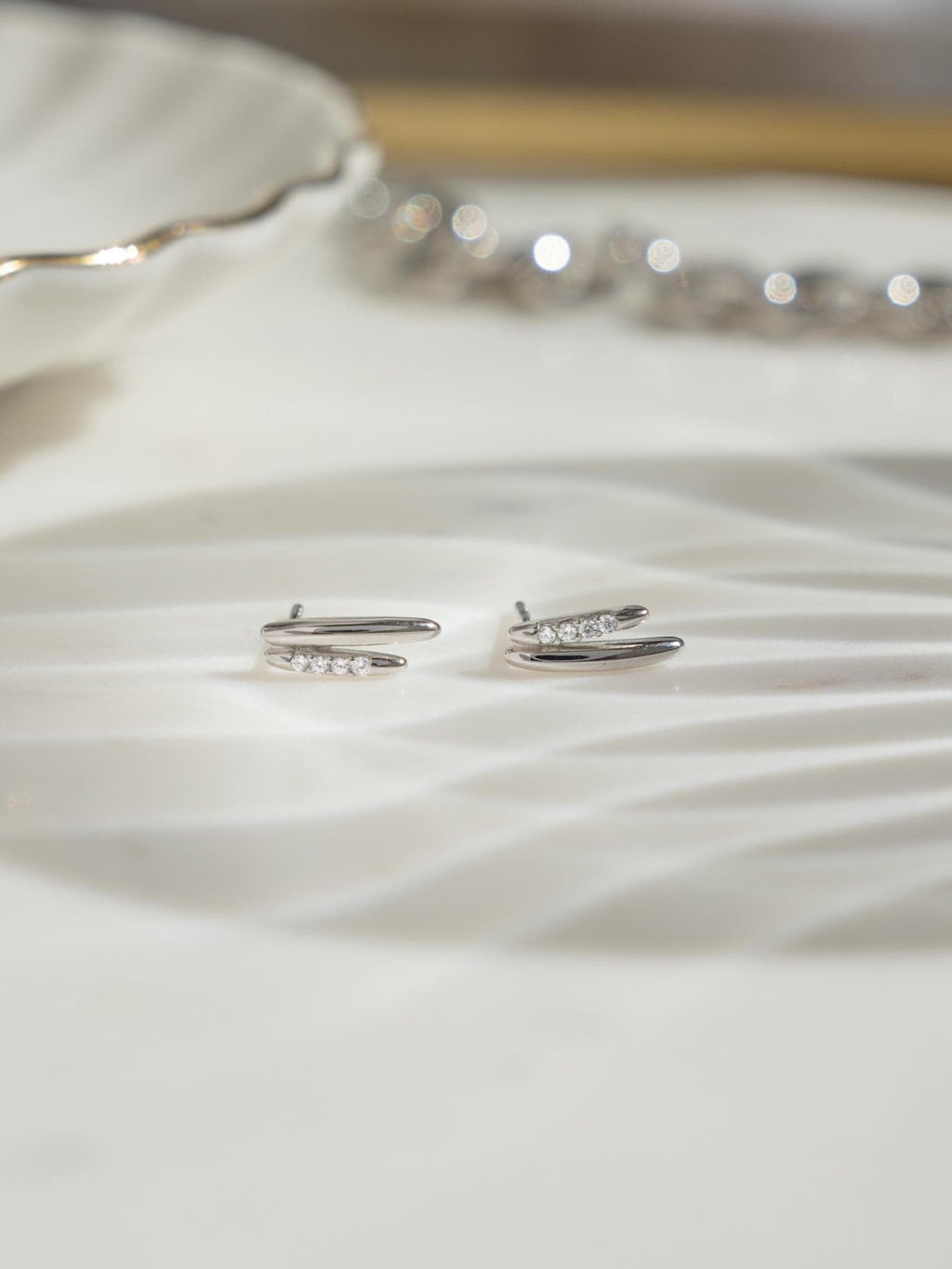 Dainty Stud Earrings by Sami Jewels, Small Stud Earrings, Minimalist Earrings, Tiny Earrings, Diamond Stud Earrings, Studs, Gift for Her