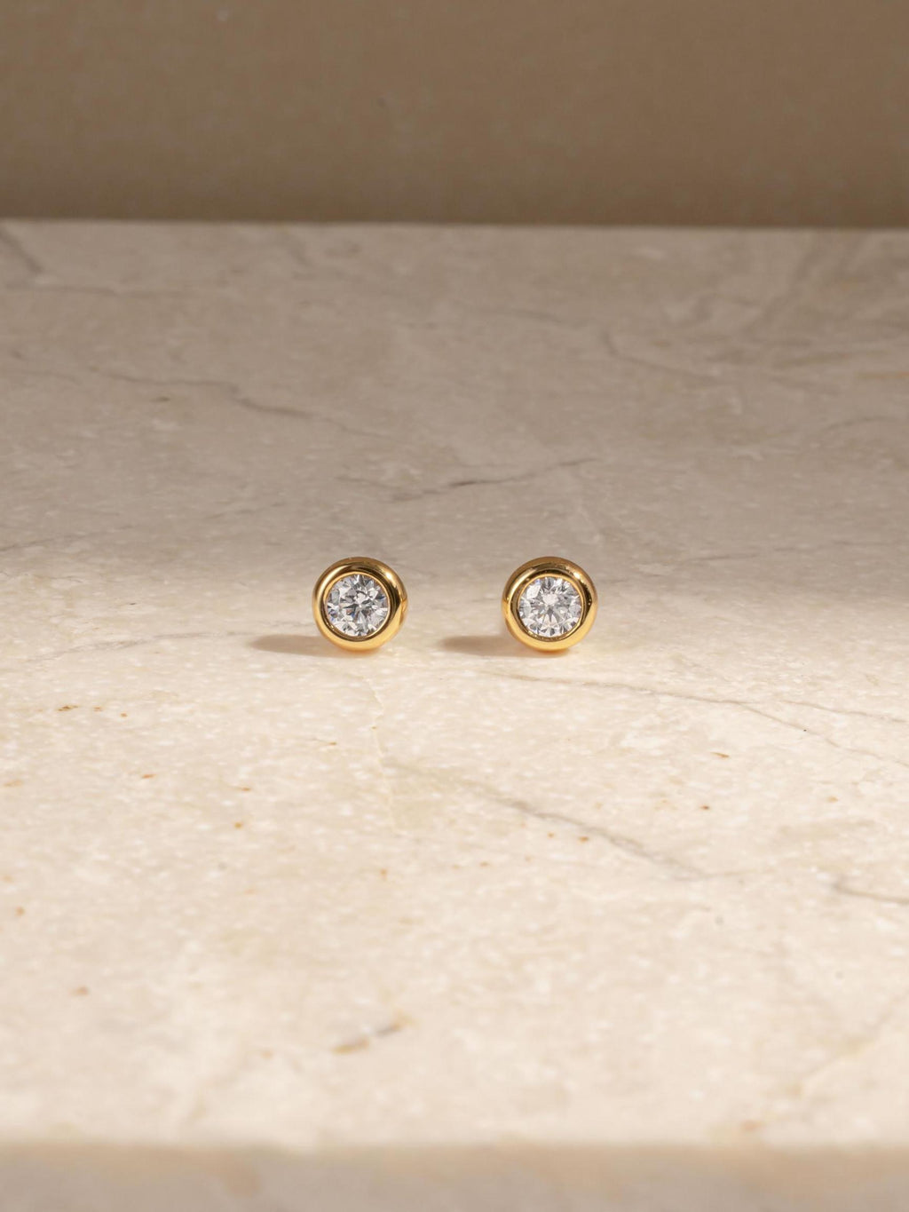 Bezel Studs by Sami Jewels, Diamond Earrings, Stud Earrings, Small Earrings, Dainty Earrings, Tiny Earrings, Bridal Jewelry, Gift for Her
