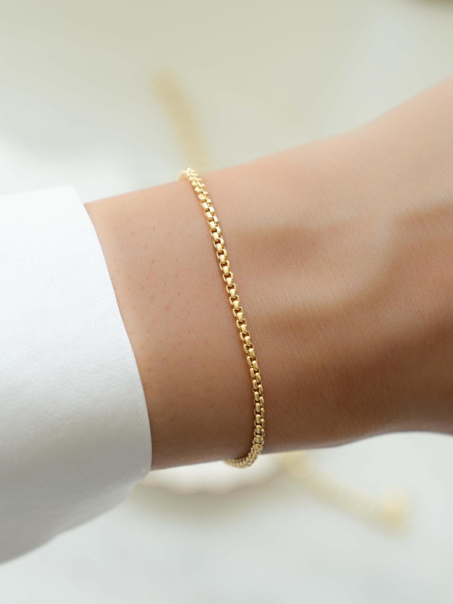 Dainty Bracelet, Thin Chain Bracelet, Adjustable Bracelet, Minimalist Jewelry, Gold Chain Bracelet, Friendship Bracelet, Stacking Bracelet