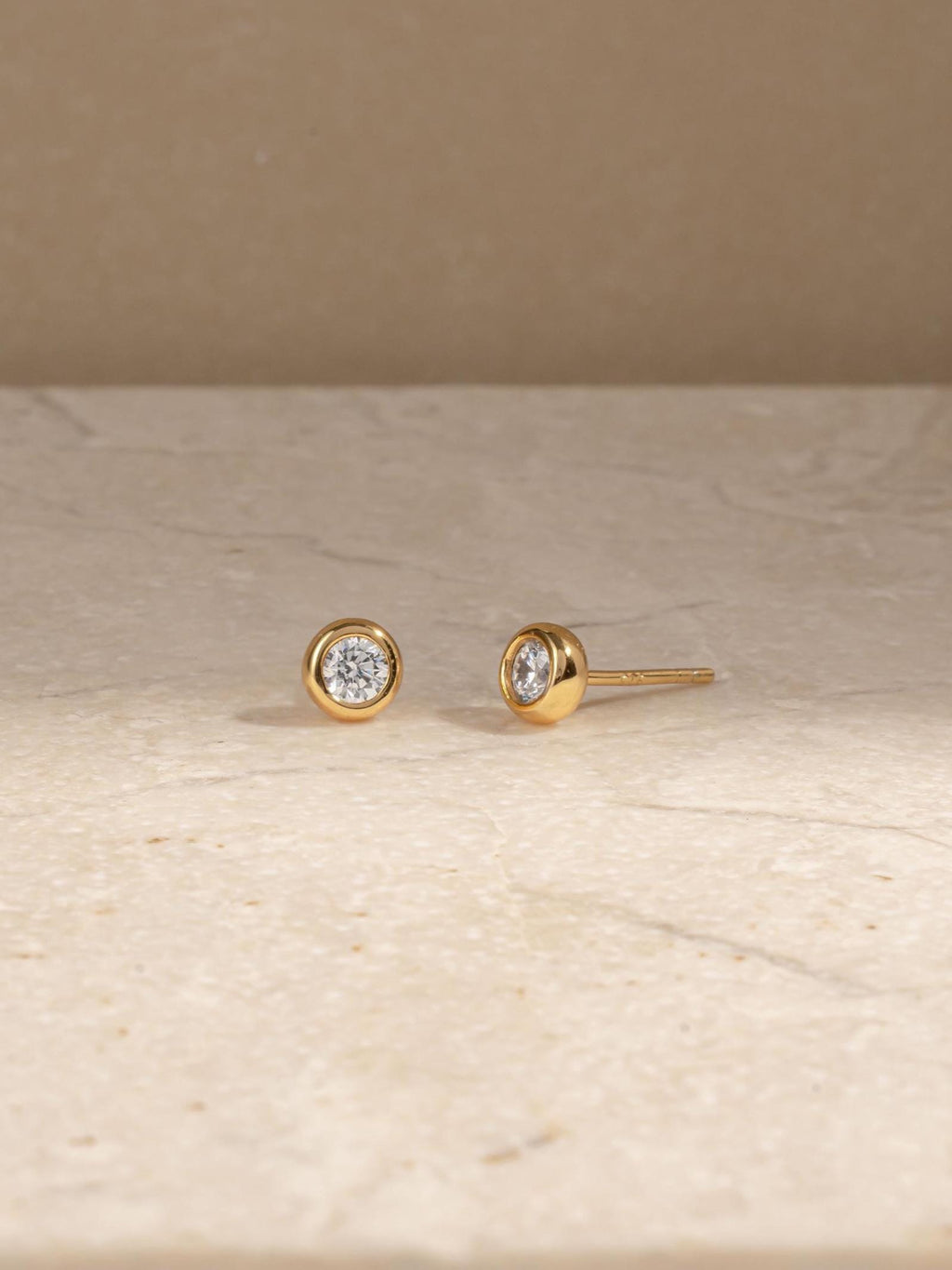 Bezel Studs by Sami Jewels, Diamond Earrings, Stud Earrings, Small Earrings, Dainty Earrings, Tiny Earrings, Bridal Jewelry, Gift for Her