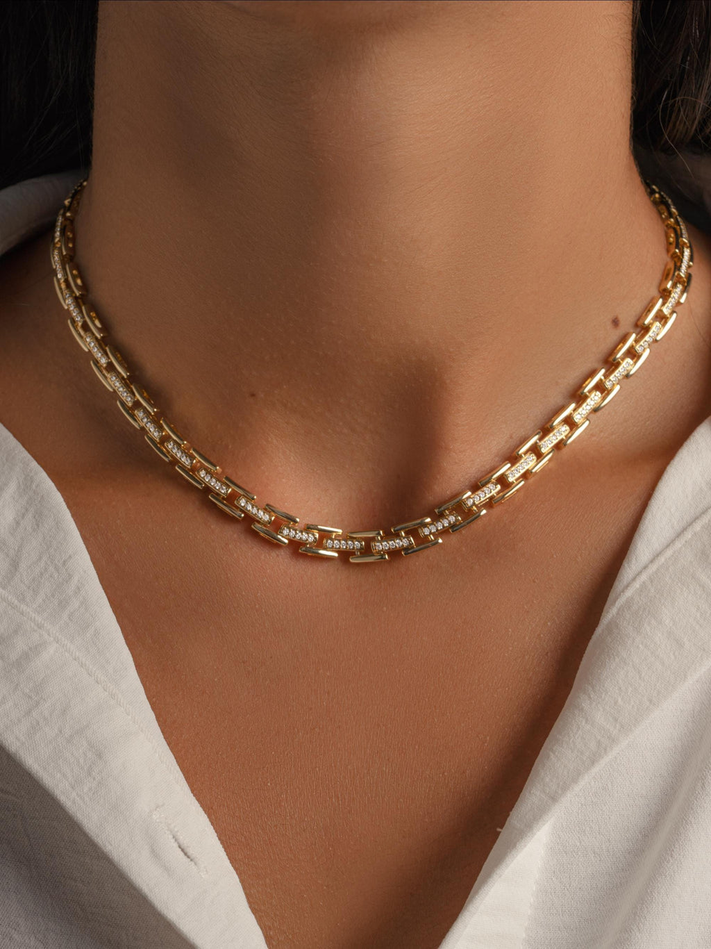 Collar Necklace by Sami Jewels, Choker Necklace, Statement Necklace, Chunky Necklace, Chain Necklace, Vintage Necklace, Statement Jewelry