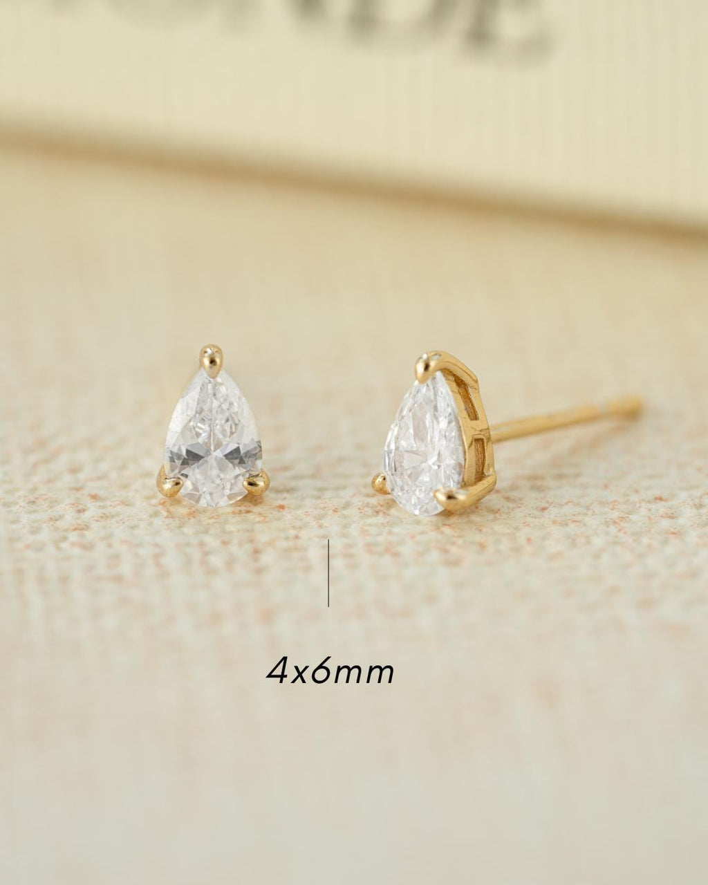 Pear Stud Earrings available in Multiple Sizes, Tear Drop Earrings, Diamond Studs, Cartilage Studs, Small Studs