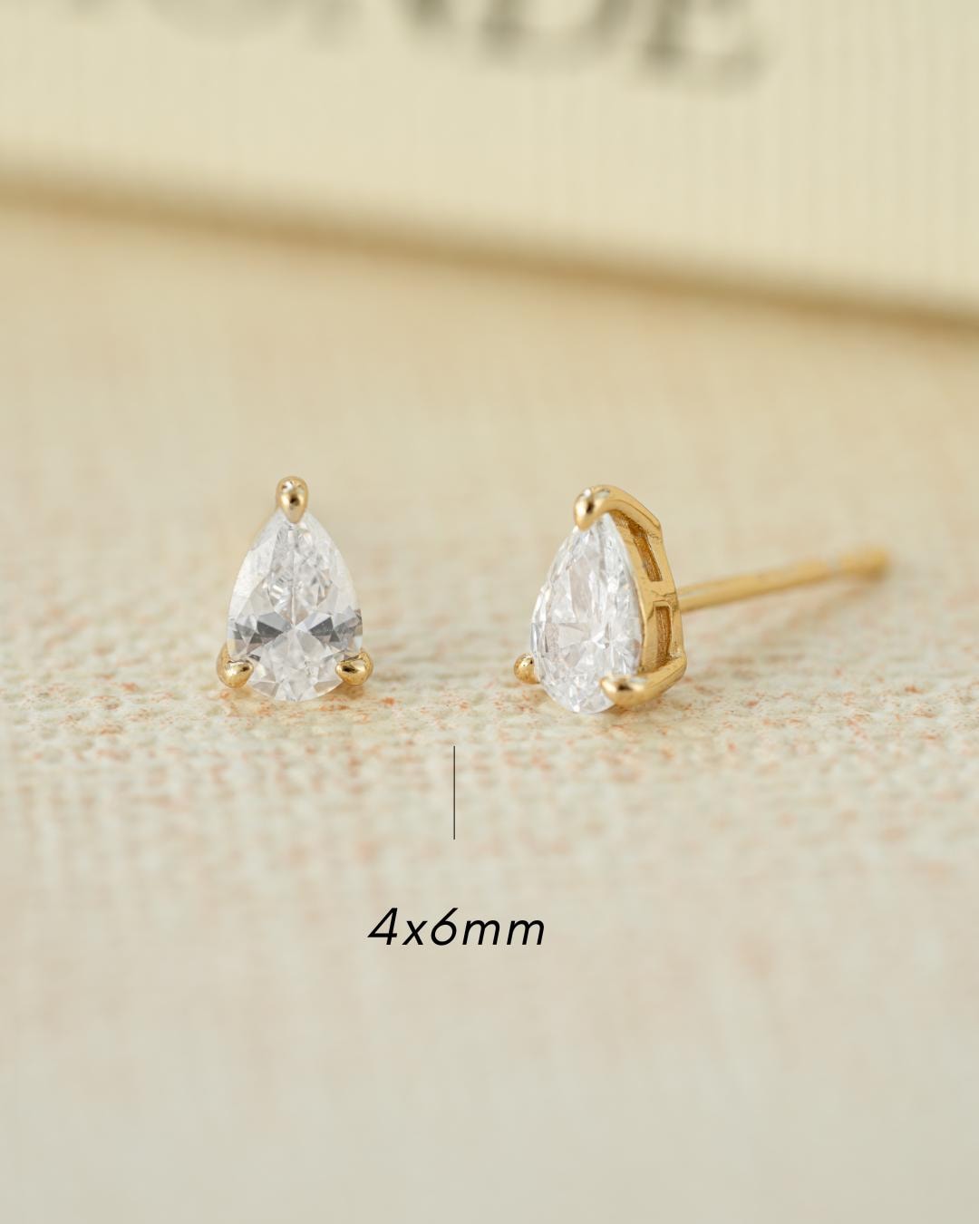 Pear Stud Earrings available in Multiple Sizes, Tear Drop Earrings, Diamond Studs, Cartilage Studs, Small Studs