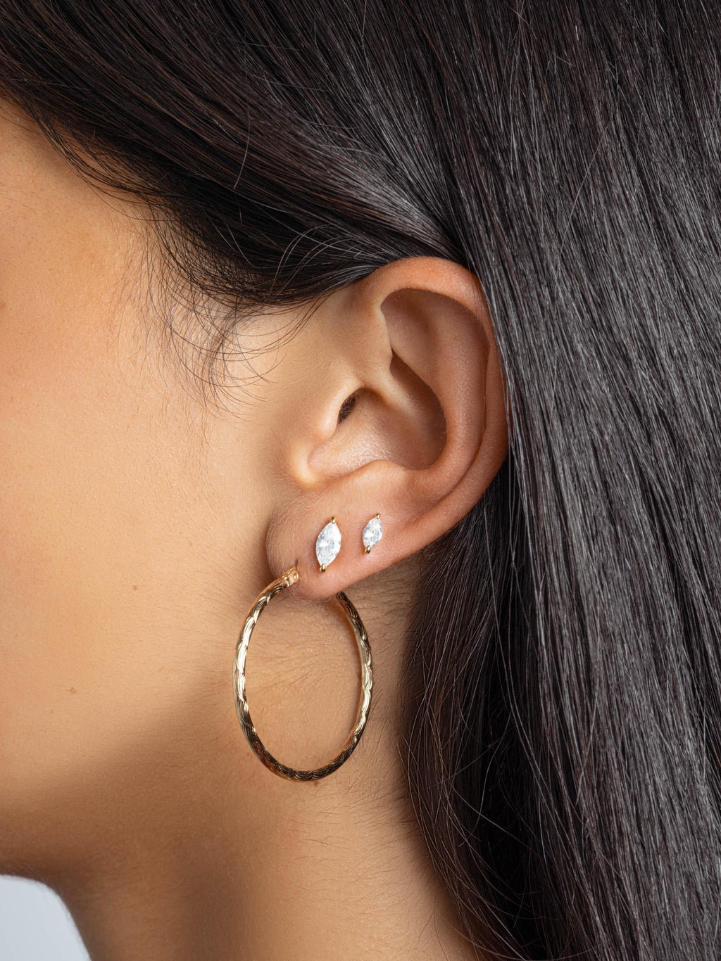 Marquise Stud Earrings Available in 2 Sizes, Dainty Stud Earrings, Diamond Earrings, Tiny Earrings, Bridal Earrings