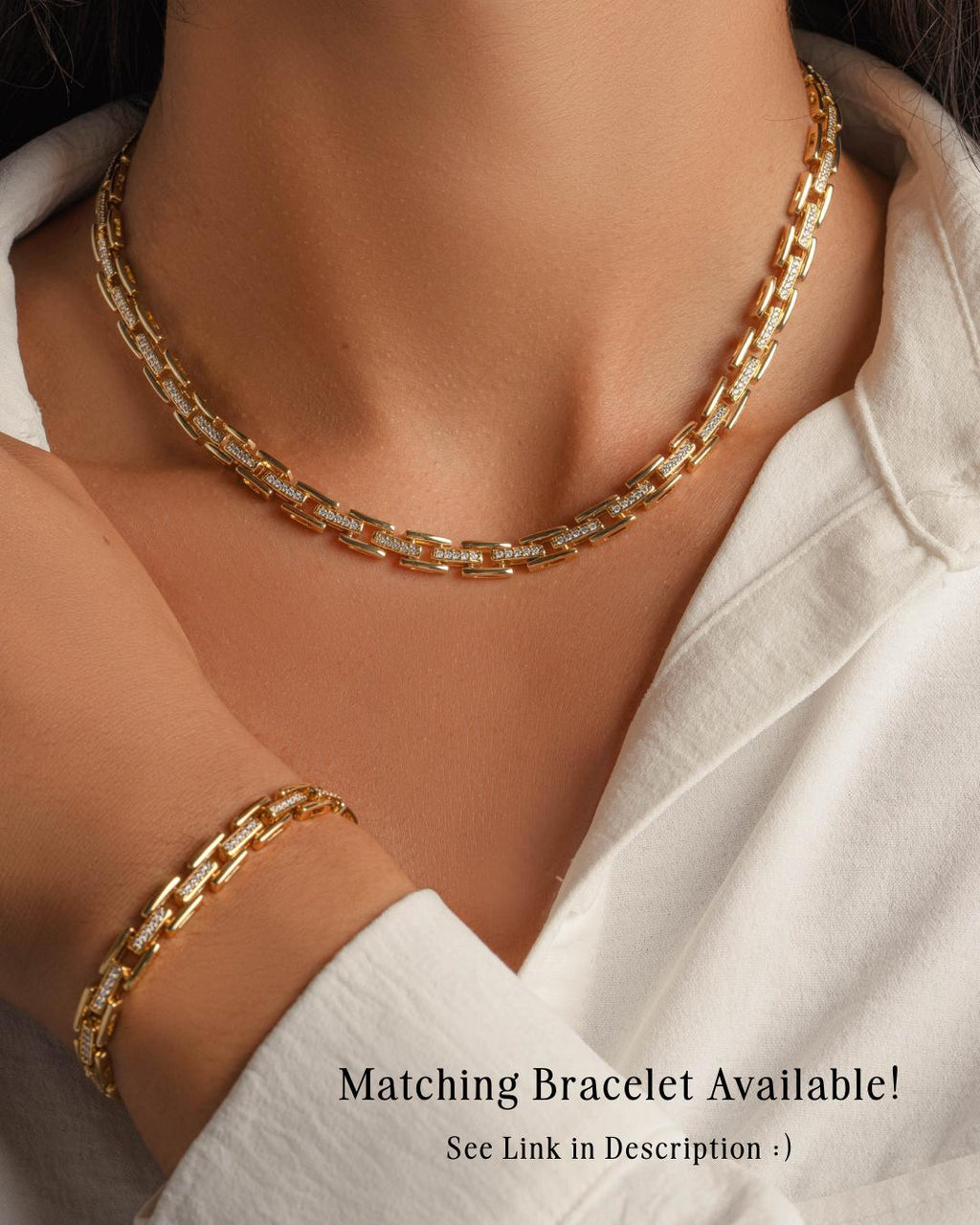 Collar Necklace by Sami Jewels, Choker Necklace, Statement Necklace, Chunky Necklace, Chain Necklace, Vintage Necklace, Statement Jewelry