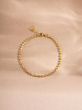 Diamond Cut Beaded Ball Chain Bracelet, Adjustable Bracelet for Perfect Fit, Beaded Bracelet, Chain Bracelet