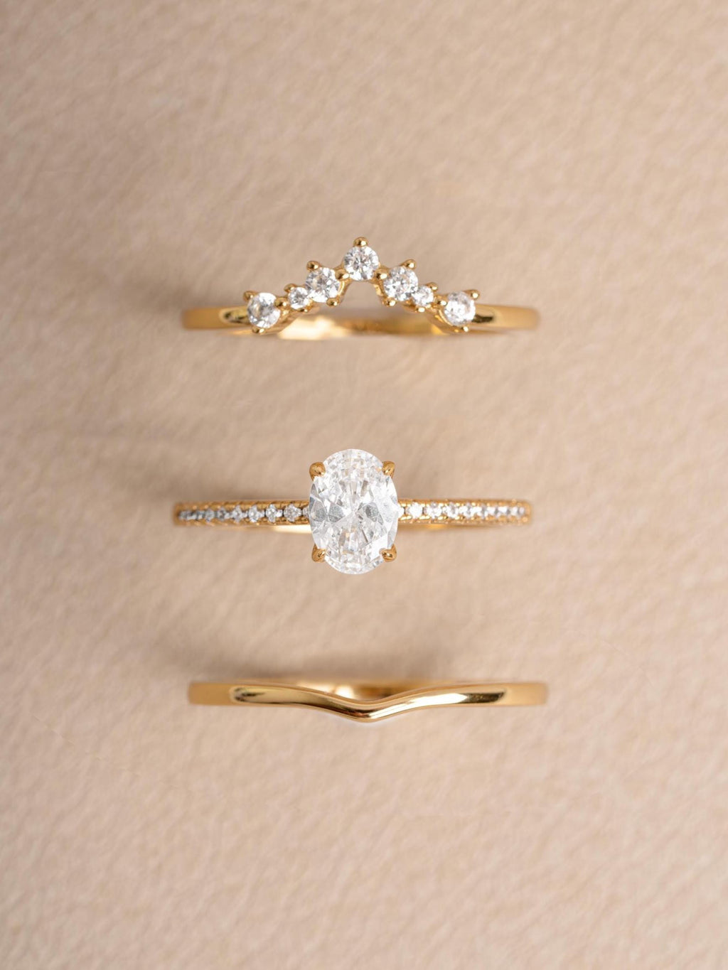 Oval Engagement Ring Set by Sami Jewels, Promise Ring Set, Engagement Ring Set, Bridal Jewelry, Stackable Rings, Diamond Rings, Ring Set