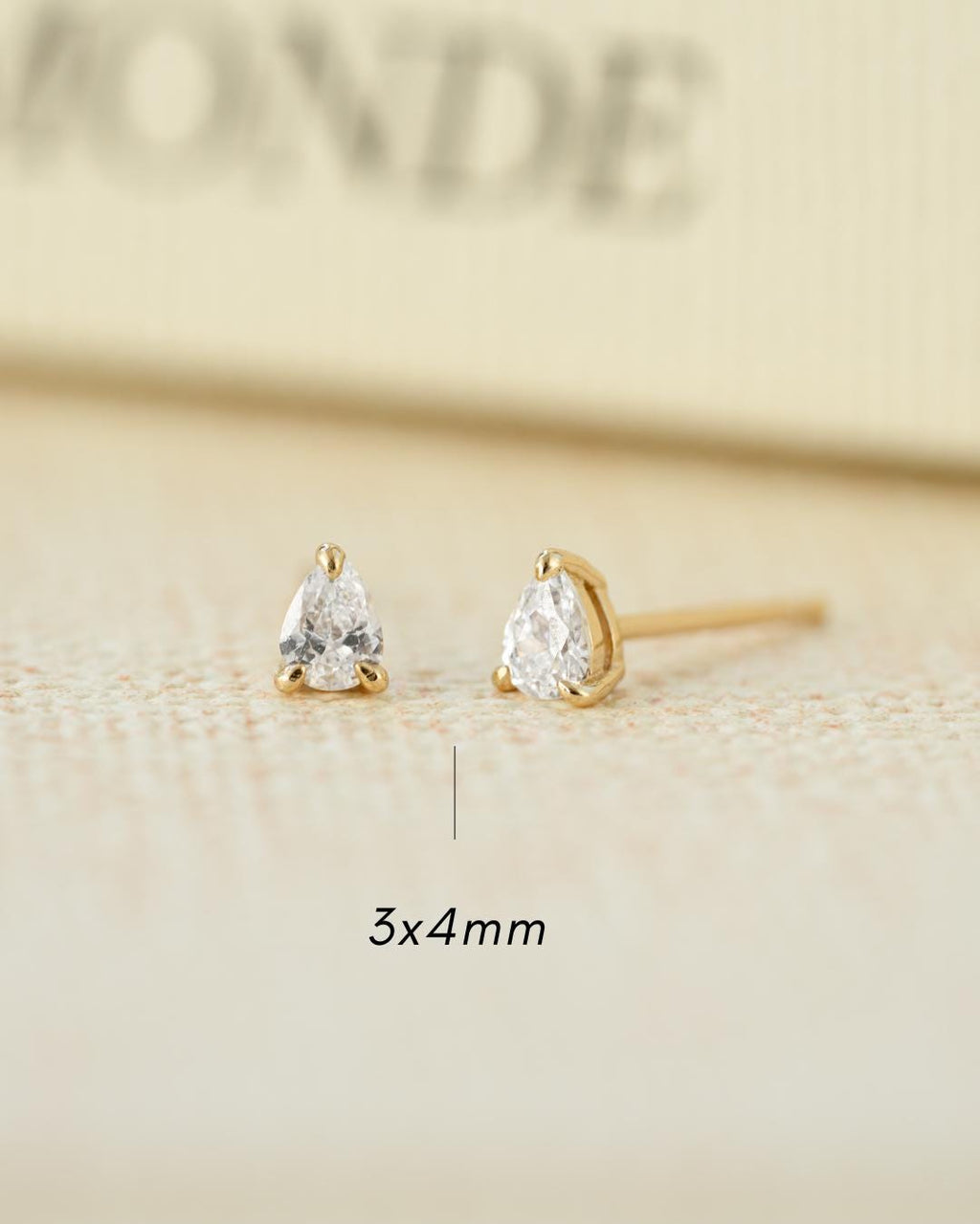 Pear Stud Earrings available in Multiple Sizes, Tear Drop Earrings, Diamond Studs, Cartilage Studs, Small Studs