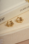 Gold or Silver Minimalist Earrings, Push Back Closure, Unique Earrings, Modern Earrings, Vintage Earrings, Statement Earrings