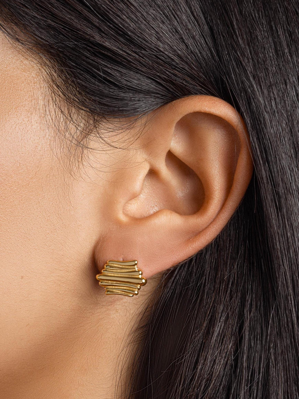 Gold or Silver Minimalist Earrings, Push Back Closure, Unique Earrings, Modern Earrings, Vintage Earrings, Statement Earrings
