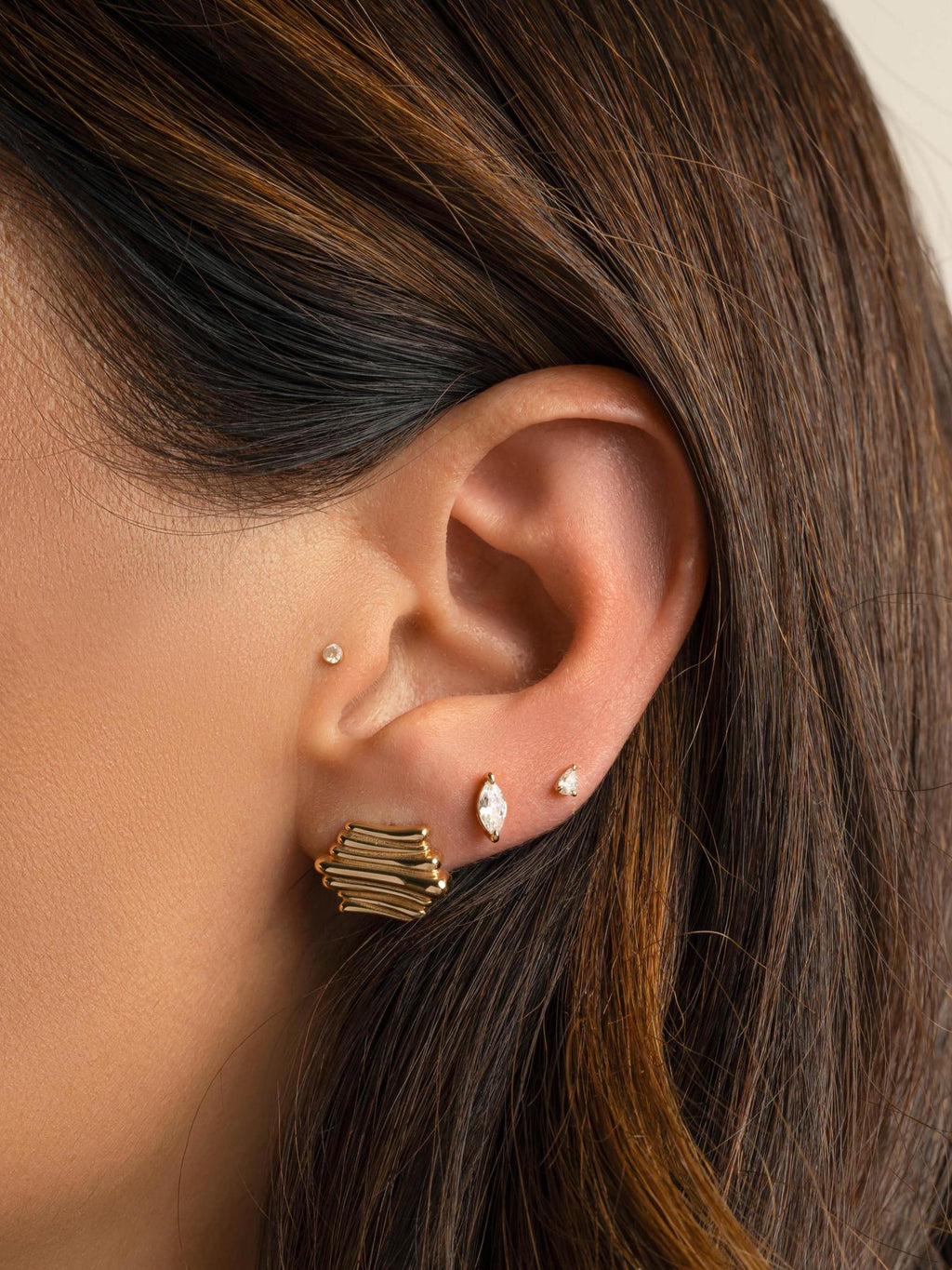 Gold or Silver Minimalist Earrings, Push Back Closure, Unique Earrings, Modern Earrings, Vintage Earrings, Statement Earrings