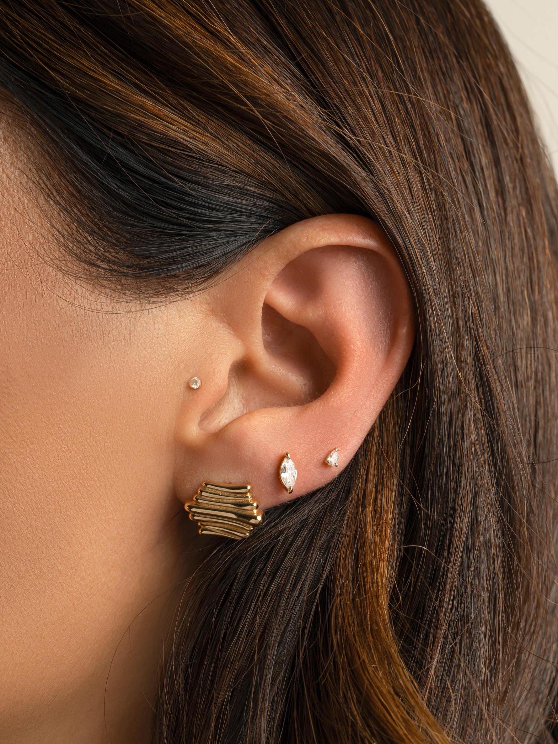 Gold or Silver Minimalist Earrings, Push Back Closure, Unique Earrings, Modern Earrings, Vintage Earrings, Statement Earrings
