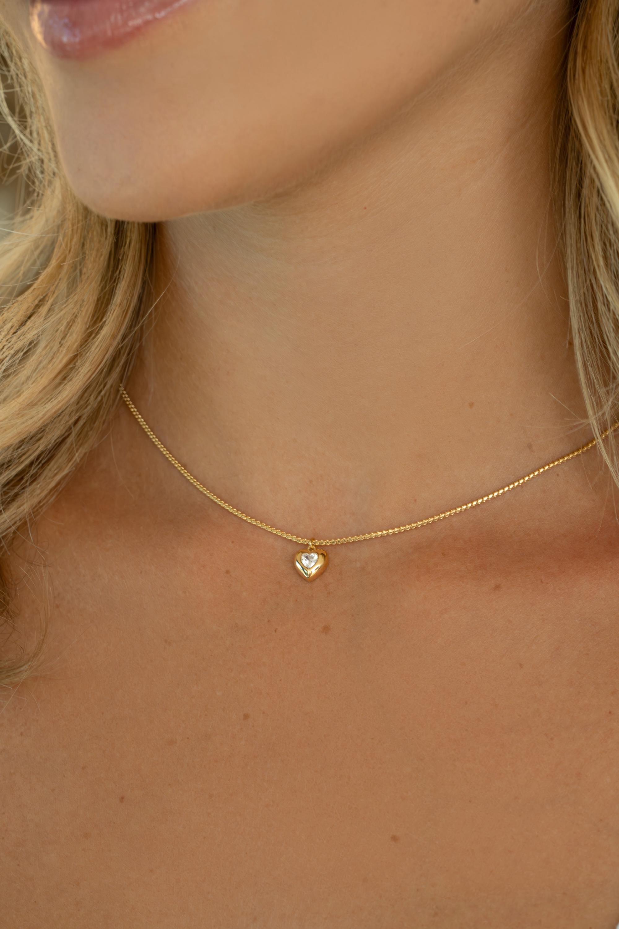 Heart Necklace by Sami Jewels, Love Necklace, Diamond Pendant, Chain Necklace, Pendant Necklace, Dainty Necklace, Anniversary Gift