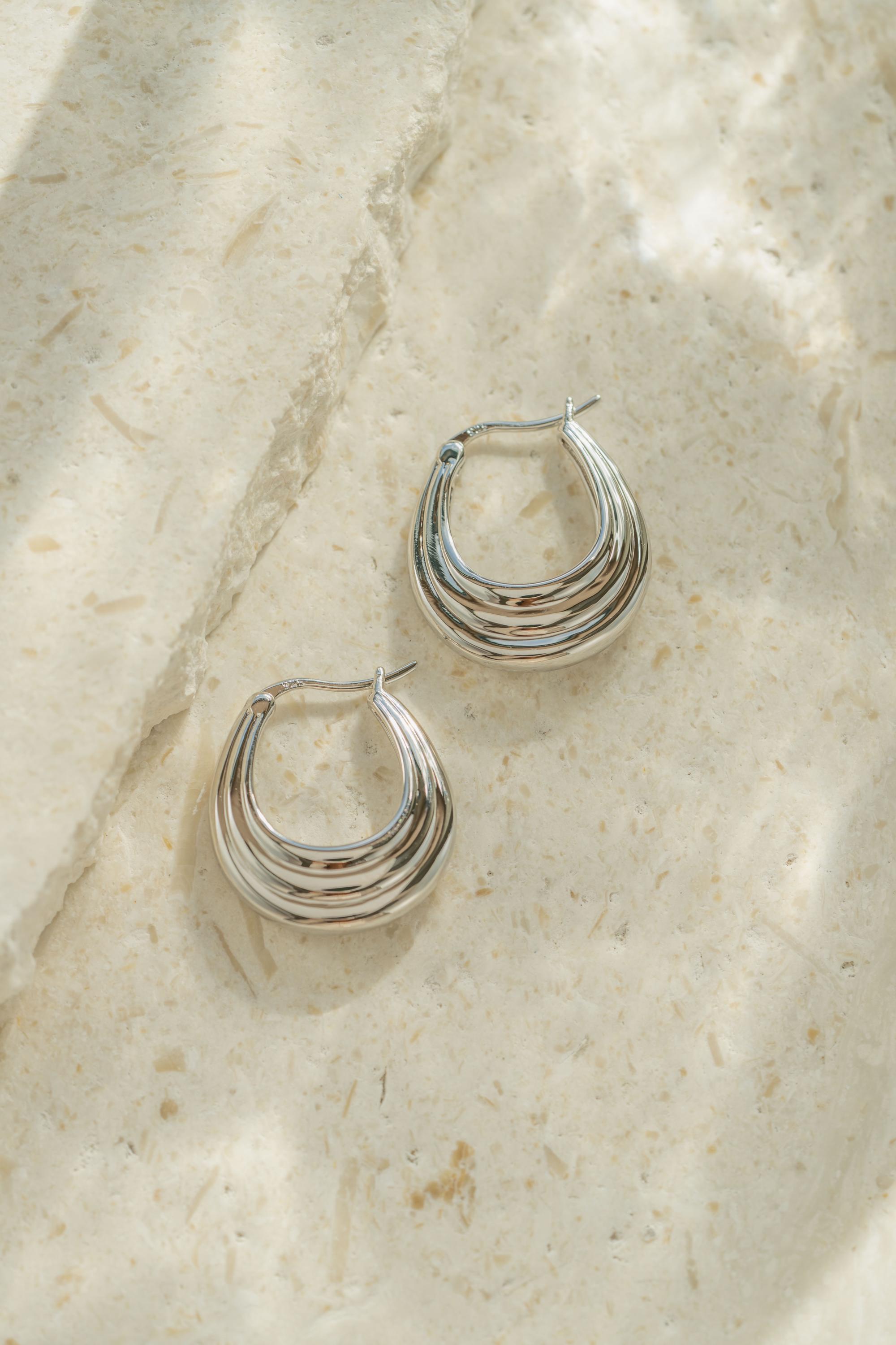 Lightweight Tiered Hoop Earrings by Sami Jewels, Thick Hoop Earrings, Statement Earrings, Chunky Hoops for Women
