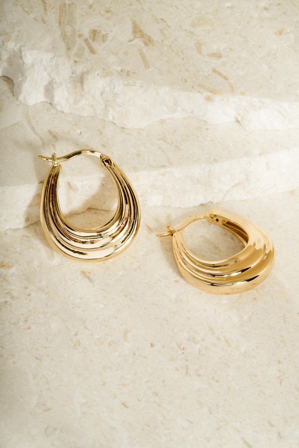 Lightweight Tiered Hoop Earrings by Sami Jewels, Thick Hoop Earrings, Statement Earrings, Chunky Hoops for Women