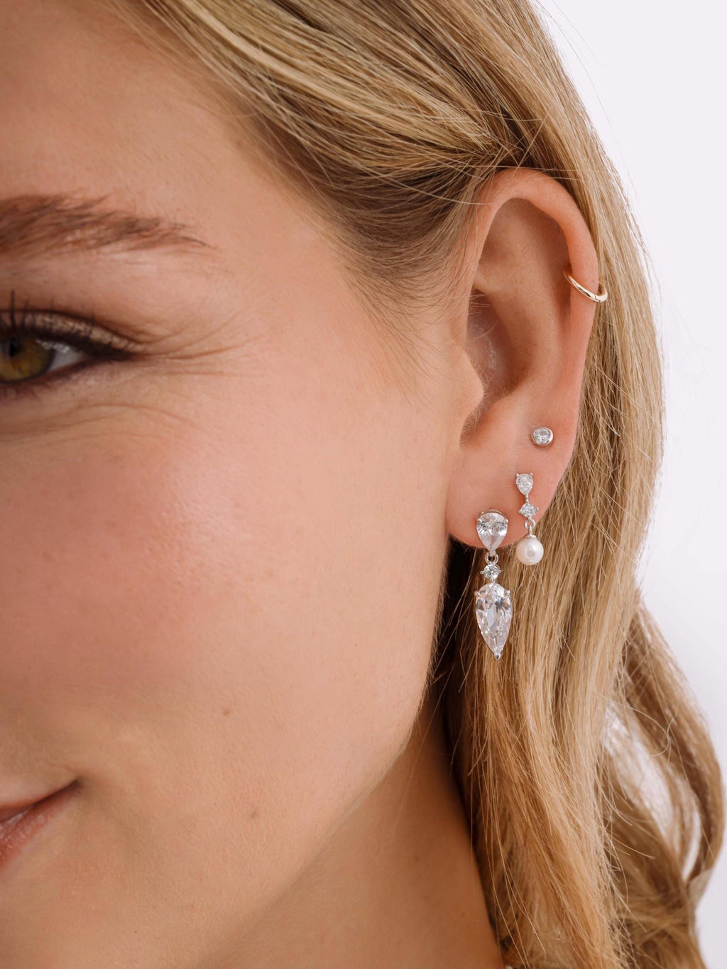 Pear Drop Earrings by Sami Jewels, Dangle Earrings, Bridal Jewelry