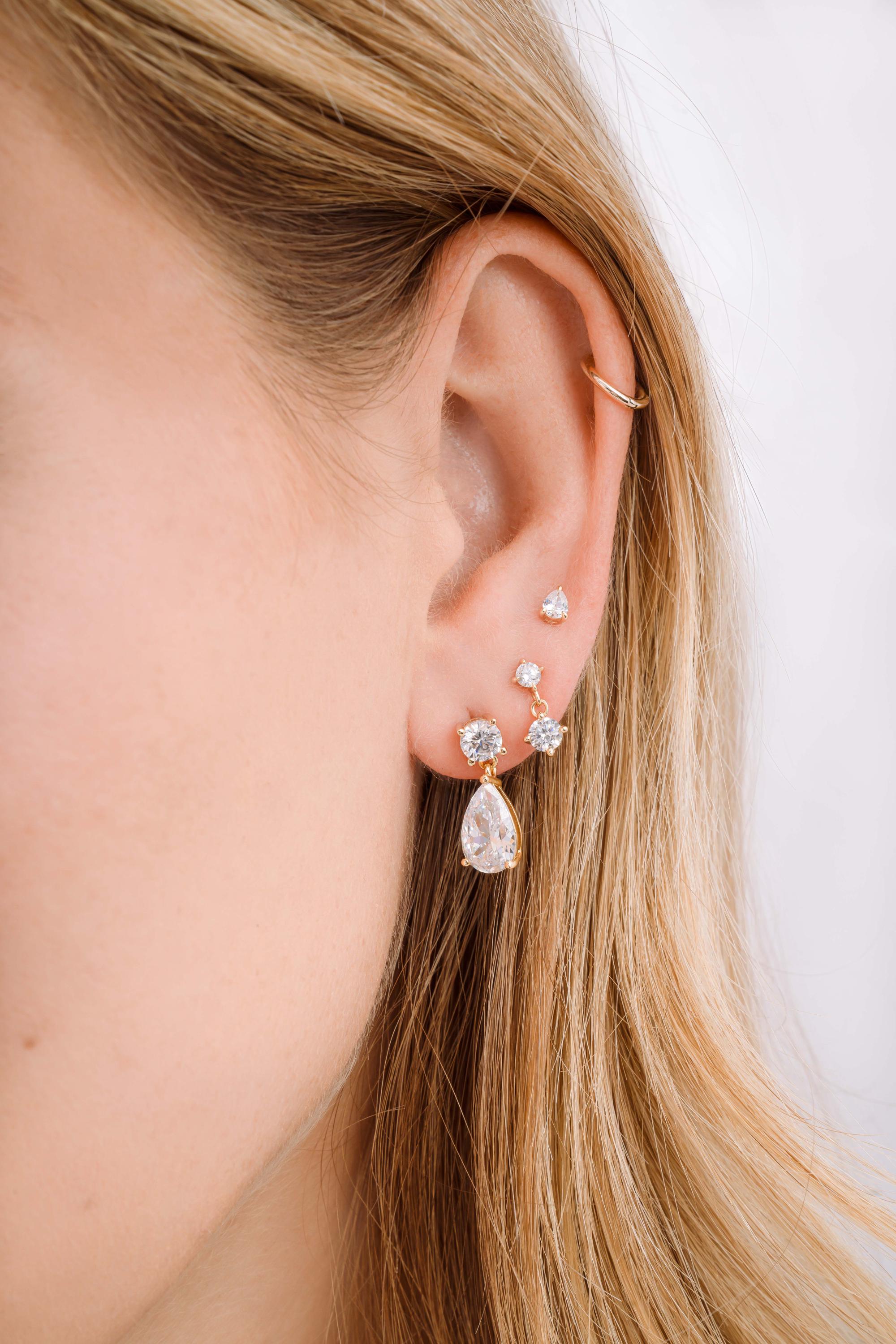 Pear Drop Earrings Sami Jewels, Diamond Dangle Earrings, Bridal Jewelry