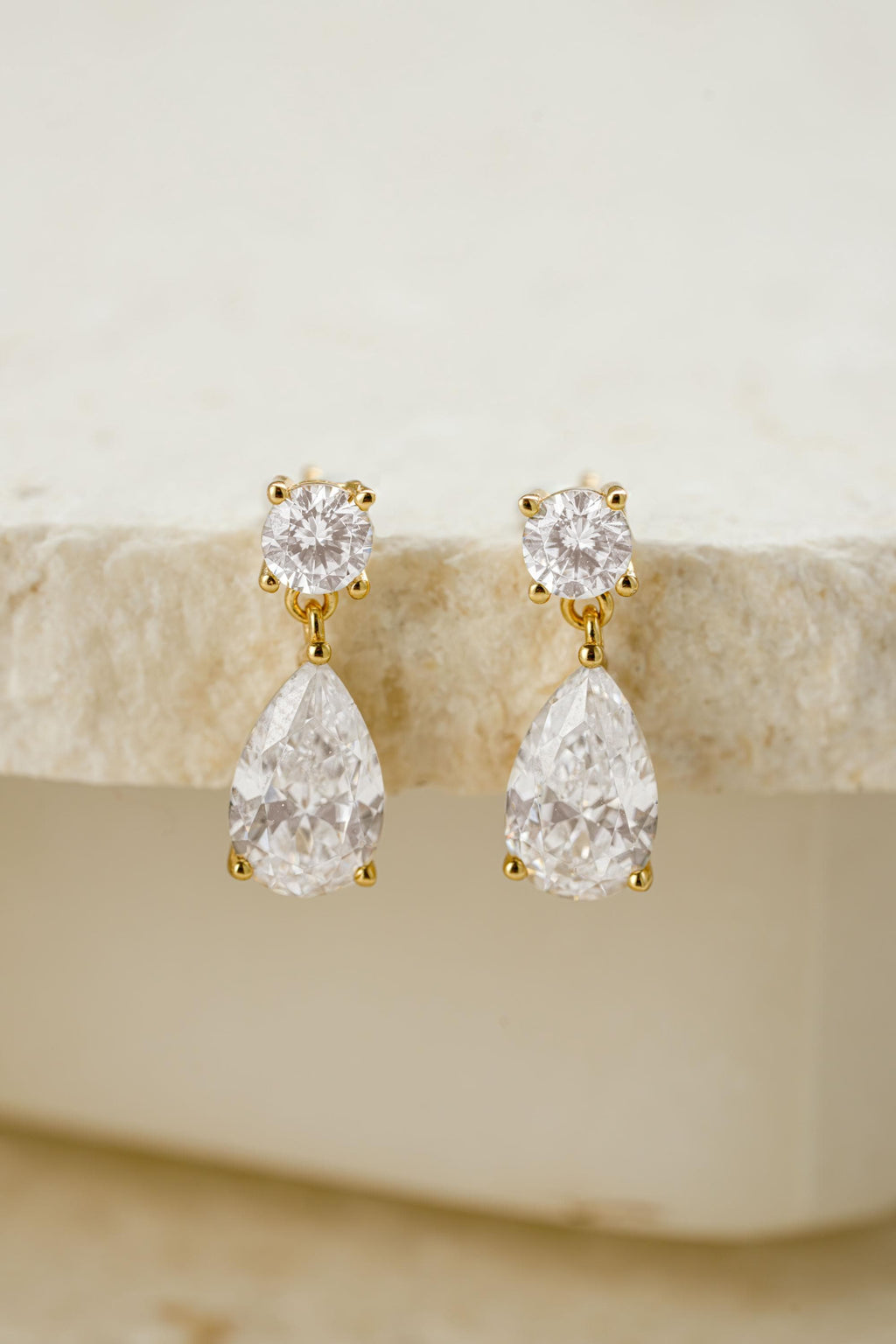 Pear Drop Earrings Sami Jewels, Diamond Dangle Earrings, Bridal Jewelry