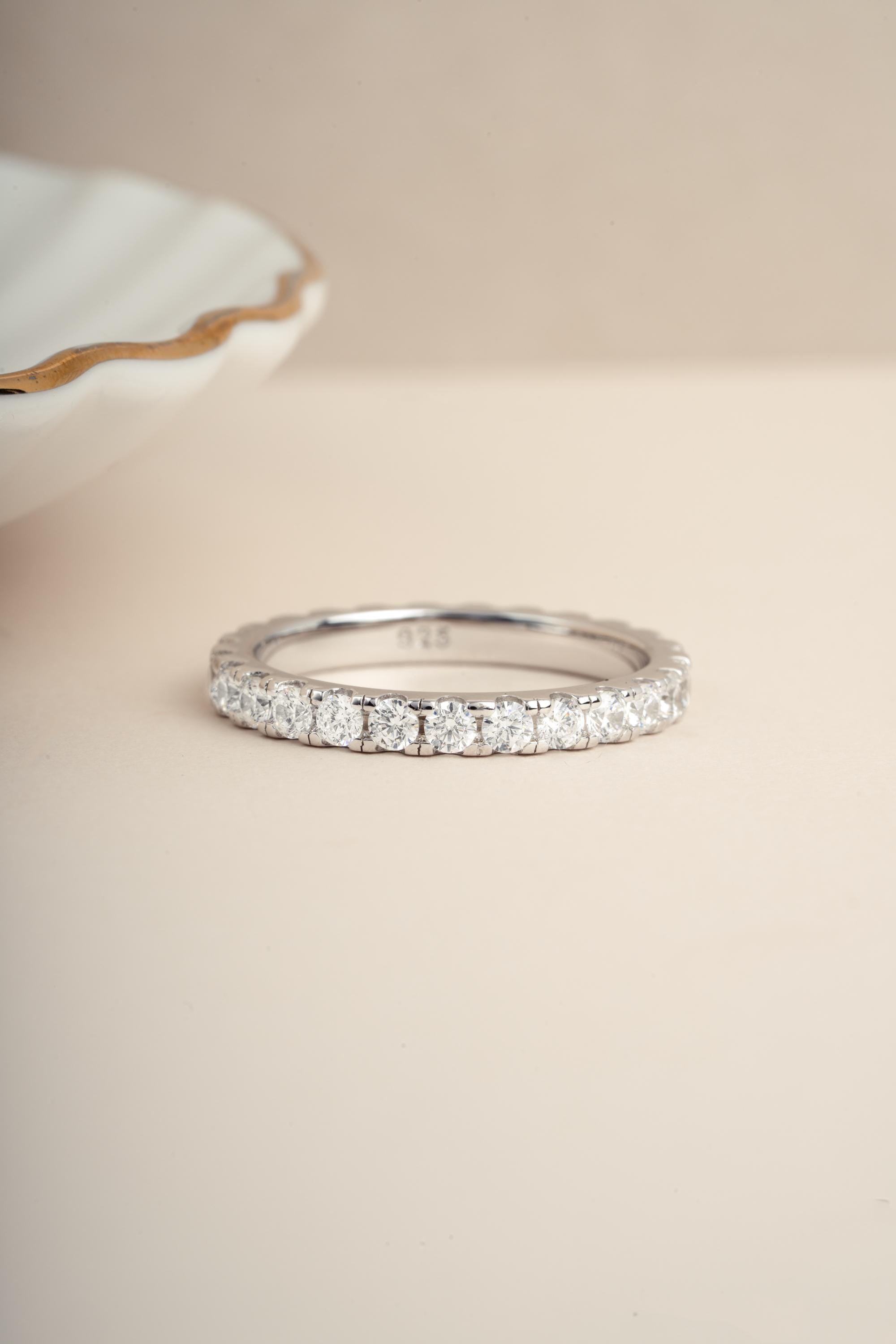 Eternity Ring by Sami Jewels, Diamond Ring, Promise Ring, Stackable Rings, Wedding Band, Eternity Band, Dainty Ring, Bridal Jewelry