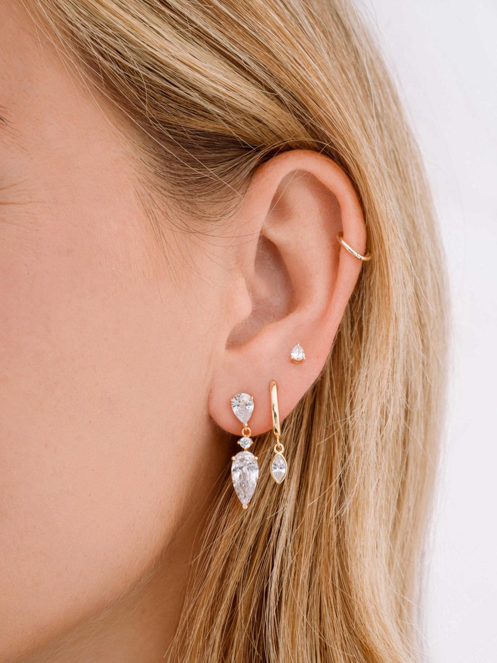 Pear Drop Earrings by Sami Jewels, Dangle Earrings, Bridal Jewelry