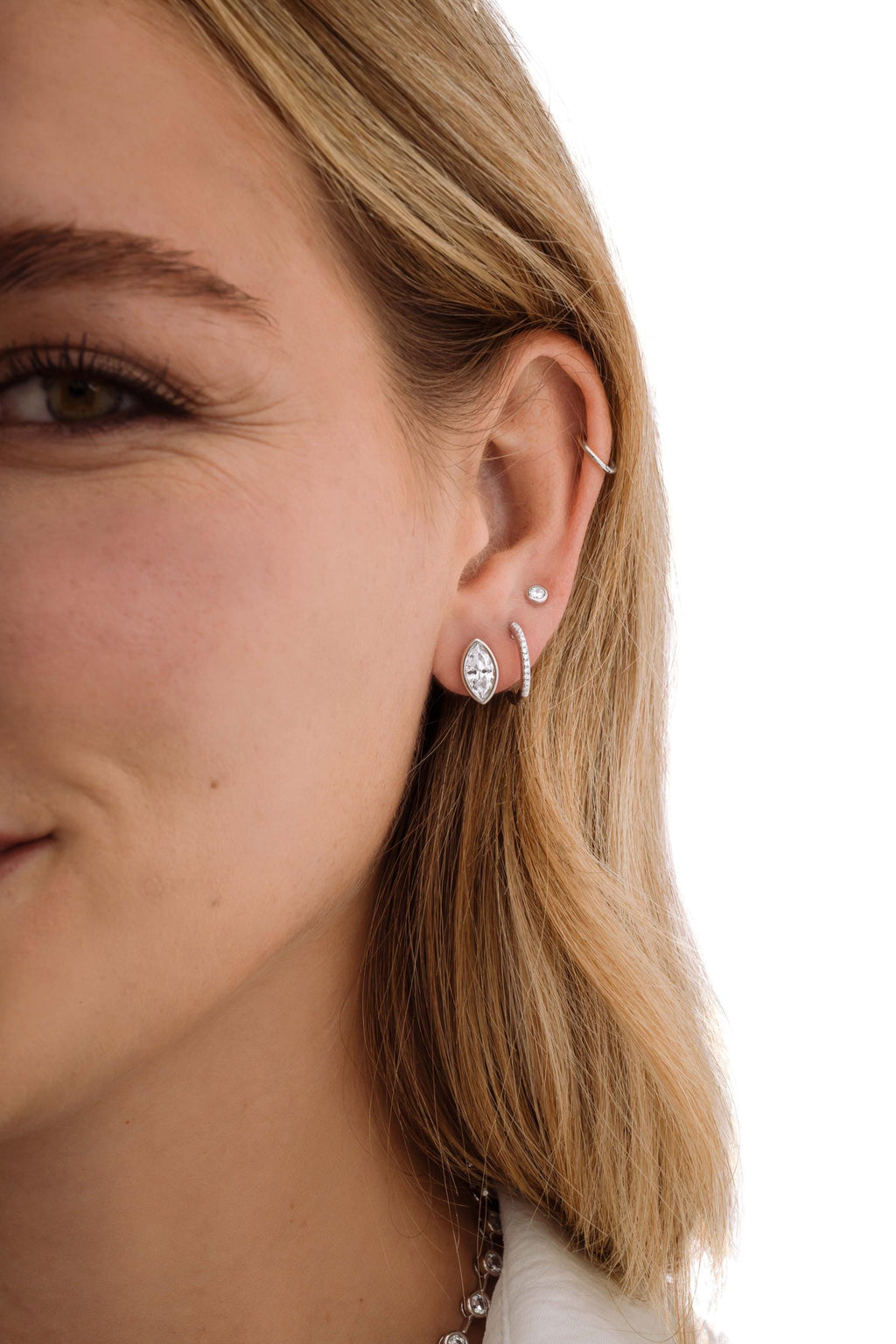 Marquise Bezel Stud Earrings by Sami Jewels, Statement Earrings, Stud Earrings, Vintage Earrings, Cubic Zirconia Earrings, Bridal Jewelry