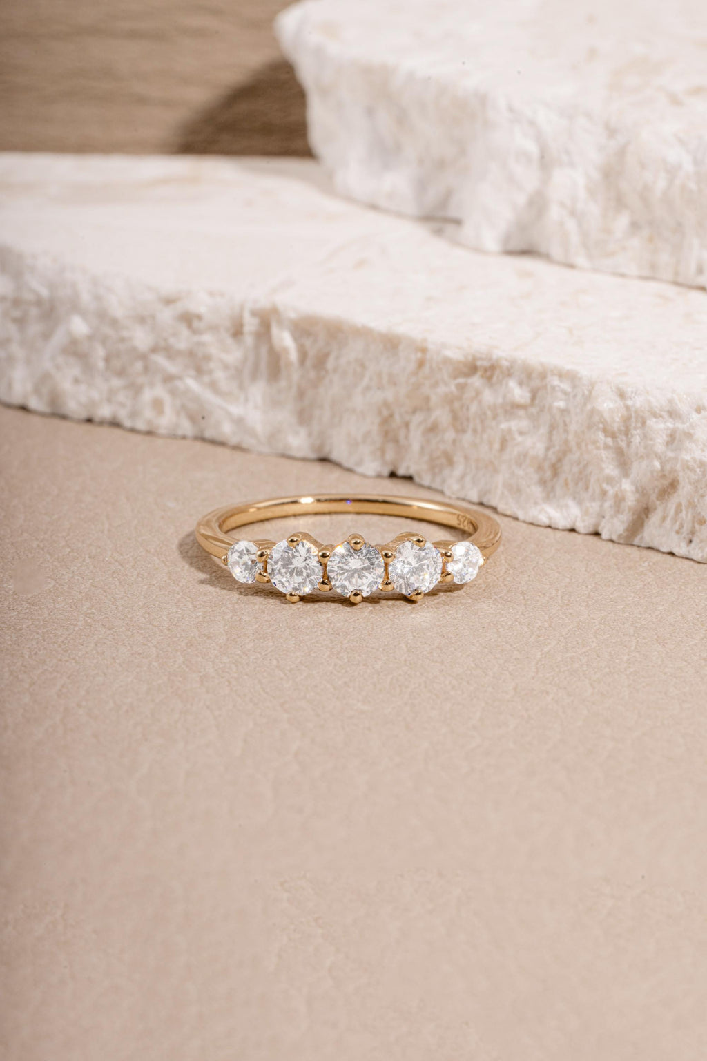 Graduated 5 Stone Ring by Sami Jewels, Wedding Band, Promise Ring, Stackable Rings, Diamond Ring, Dainty Ring, Wedding Ring, Bridal Jewelry