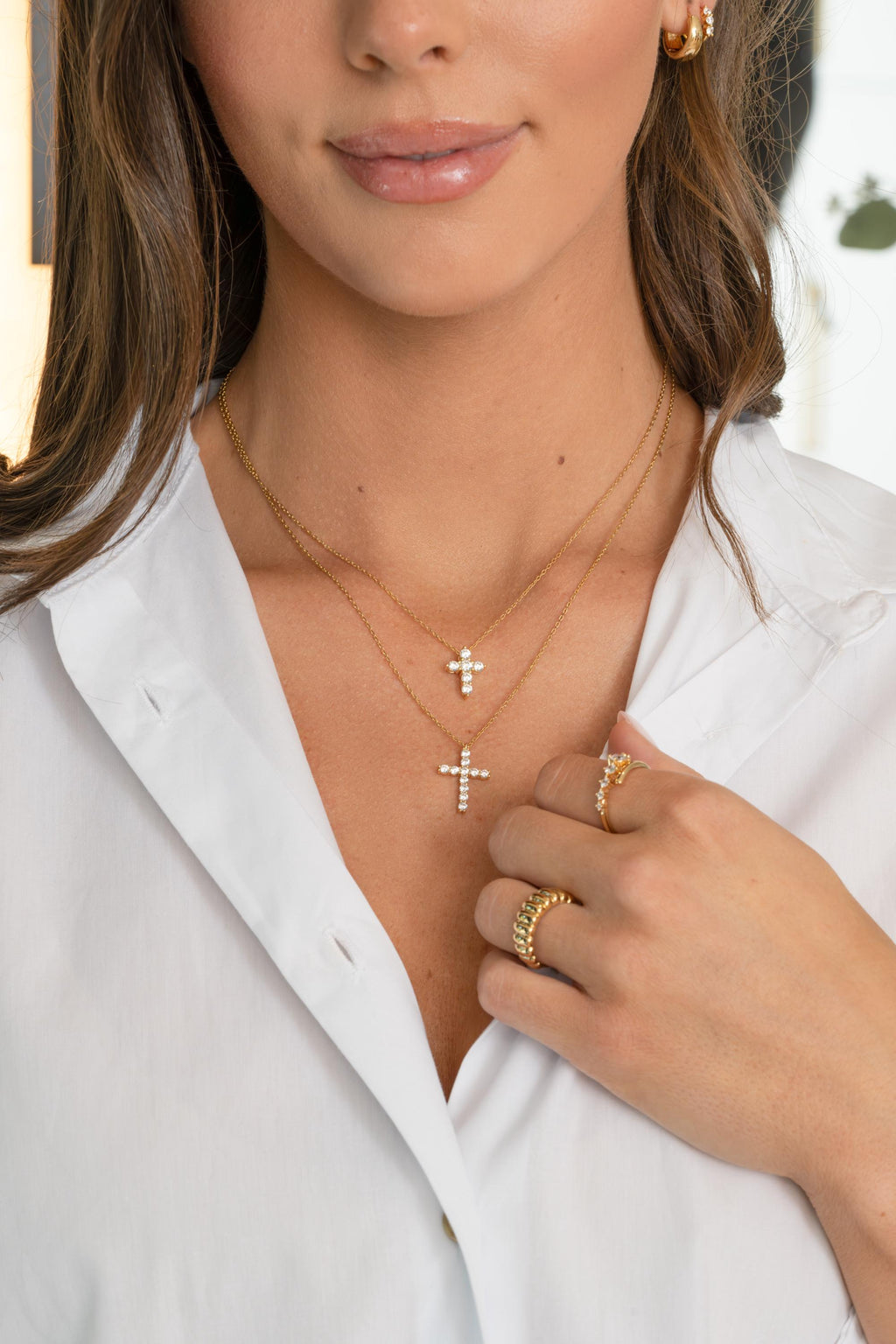 Cross Pendant Necklace by Sami Jewels, Christian Jewelry, Religious Jewelry, Diamond Cross Necklace