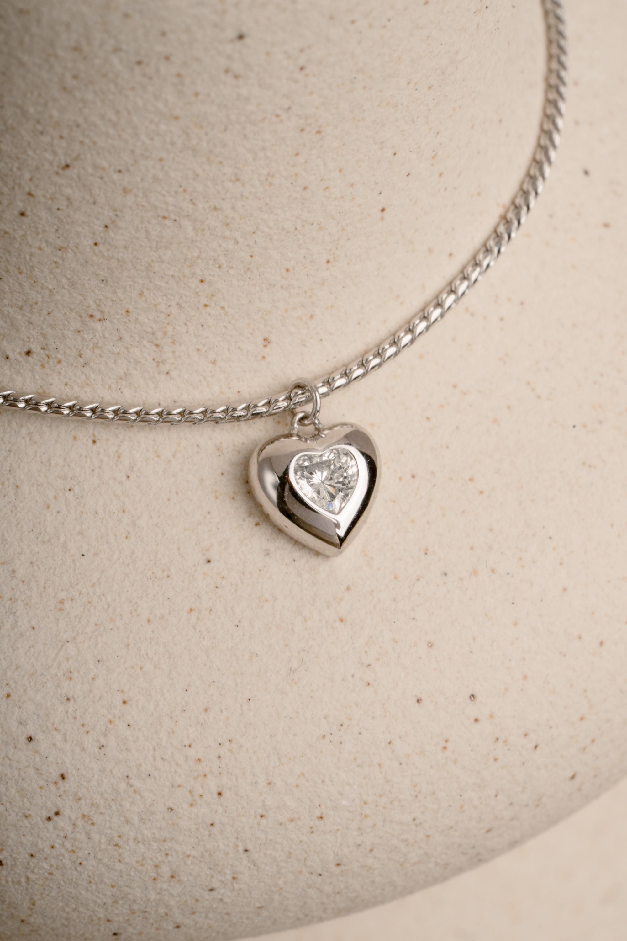 Heart Necklace by Sami Jewels, Love Necklace, Diamond Pendant, Chain Necklace, Pendant Necklace, Dainty Necklace, Anniversary Gift