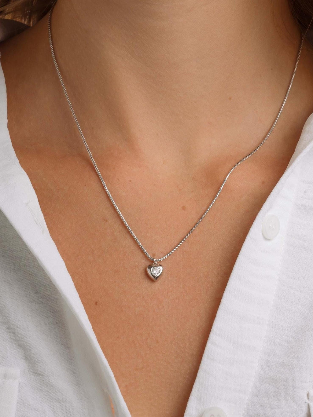 Heart Necklace by Sami Jewels, Love Necklace, Diamond Pendant, Chain Necklace, Pendant Necklace, Dainty Necklace, Anniversary Gift
