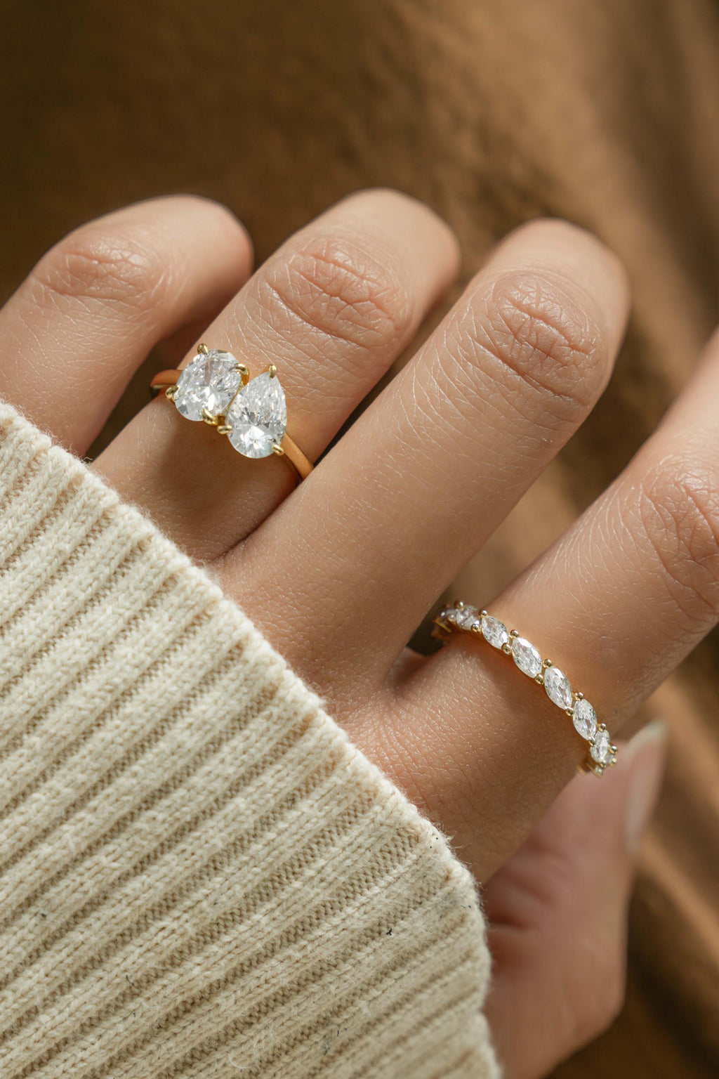 Oval Toi Et Moi Ring by Sami Jewels, Two Stone Ring, Engagement Ring, Promise Ring, Bridal Jewelry, Wedding Jewelry,