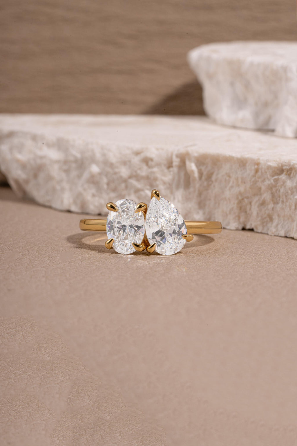 Oval Toi Et Moi Ring by Sami Jewels, Two Stone Ring, Engagement Ring, Promise Ring, Bridal Jewelry, Wedding Jewelry,