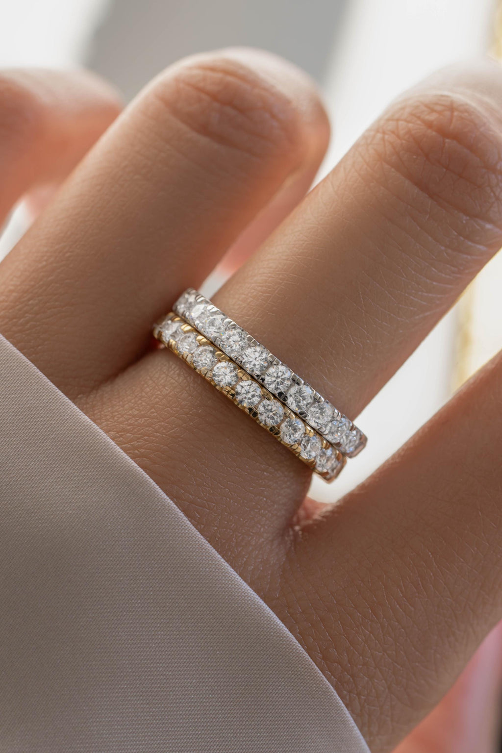 Eternity Ring by Sami Jewels, Diamond Ring, Promise Ring, Stackable Rings, Wedding Band, Eternity Band, Dainty Ring, Bridal Jewelry