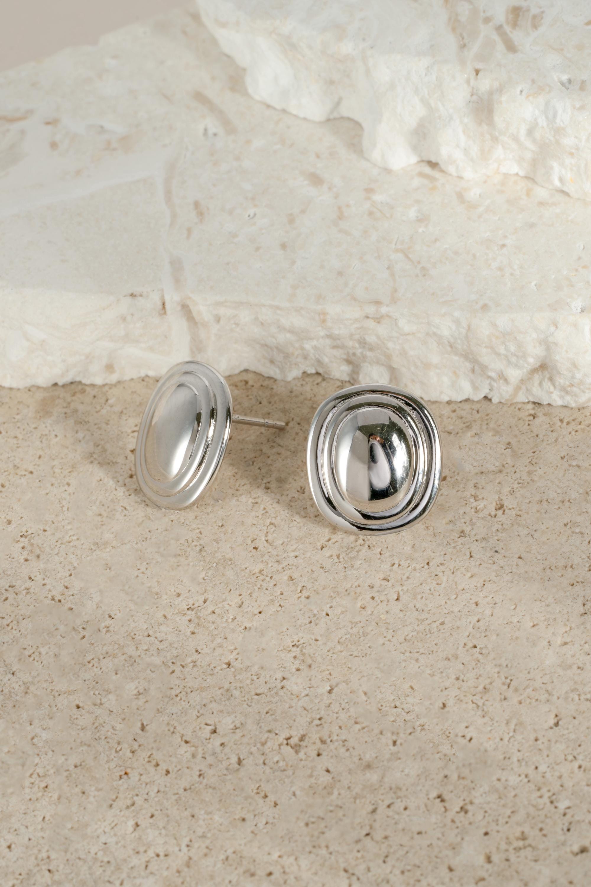 Oval Statement Earrings by Sami Jewels, Stud Earrings, Vintage Jewelry, Unique Earrings