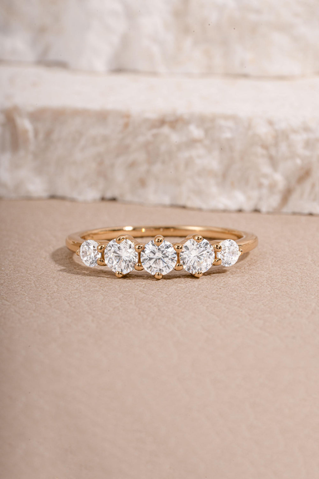 Graduated 5 Stone Ring by Sami Jewels, Wedding Band, Promise Ring, Stackable Rings, Diamond Ring, Dainty Ring, Wedding Ring, Bridal Jewelry